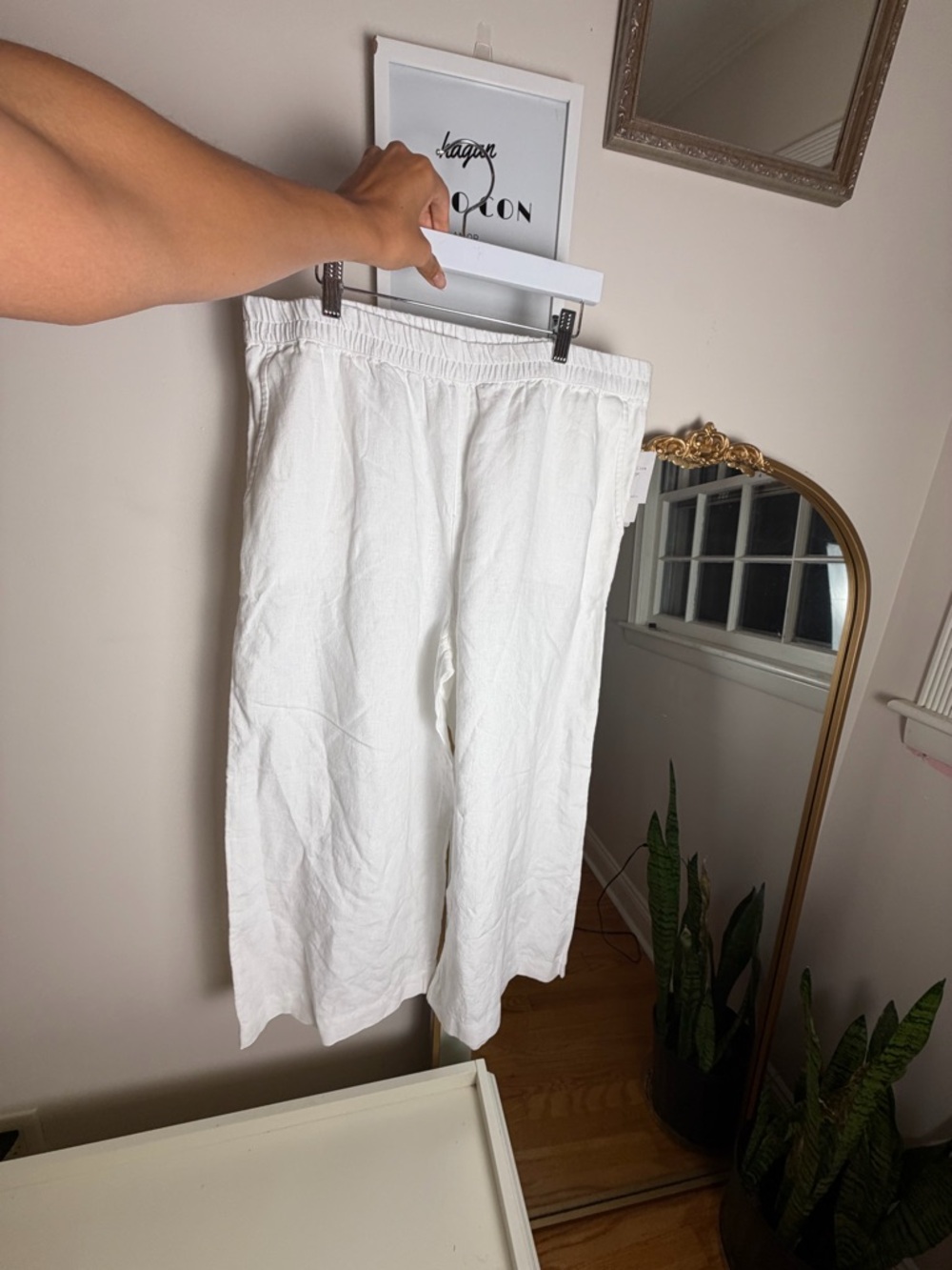 Charter Club White Wide-Leg Elastic-Waist Kids Pants